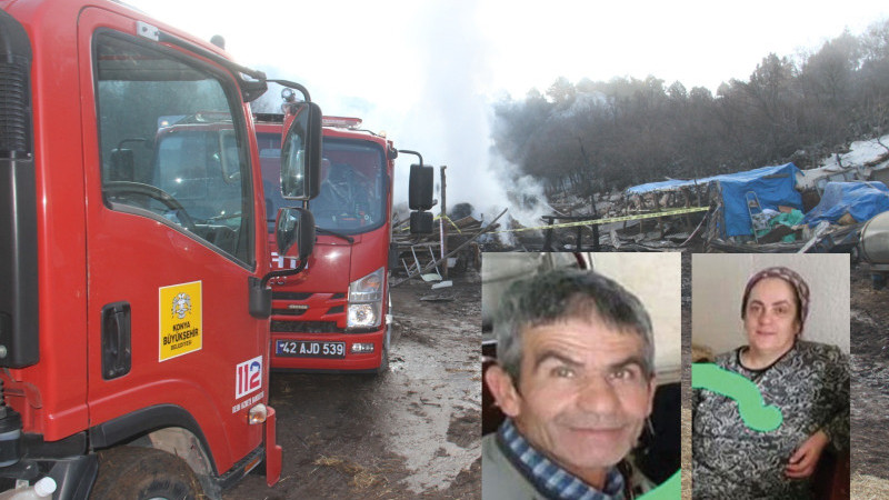 Yayla evindeki yangın faciasında hayatını kaybeden çifte acı veda