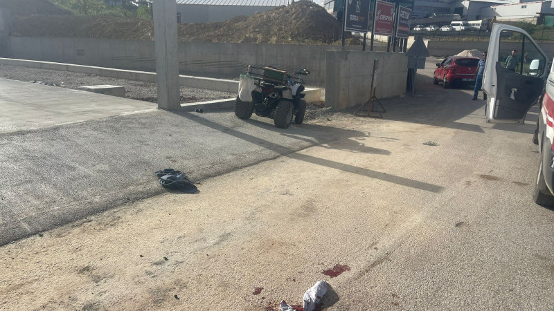 ATV motor devrildi, sürücüsü yaralandı