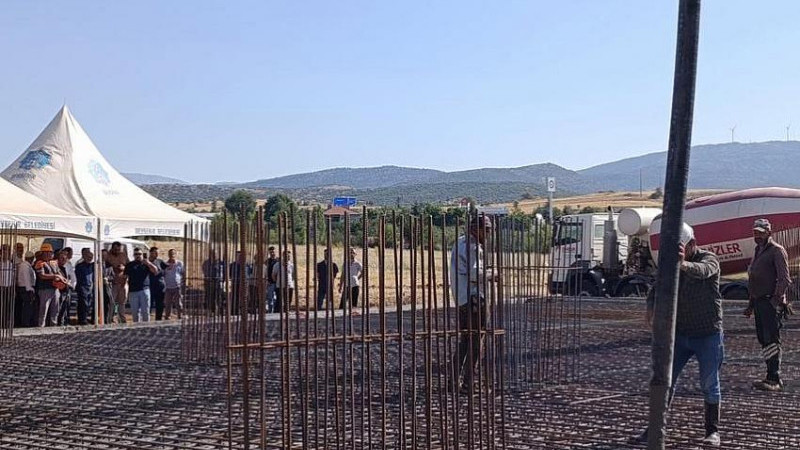 Yeni sanayi sitesinde cami temeline ilk harç dualarla döküldü