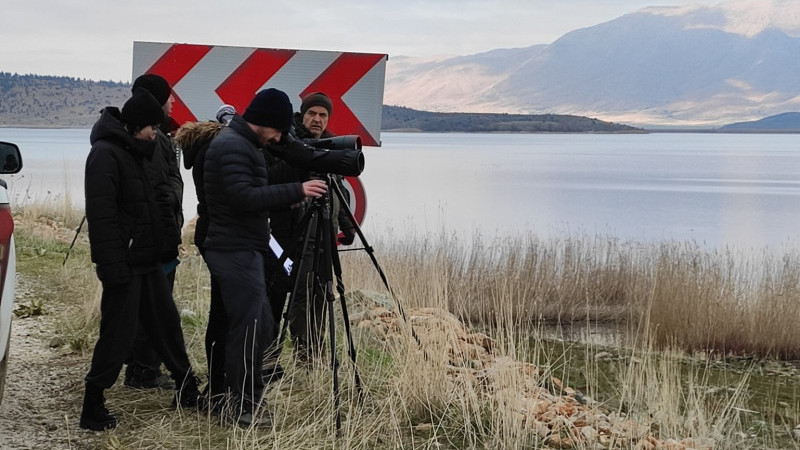 Beyşehir Gölünde Kış Ortası Su Kuşu Sayımı mesaisi