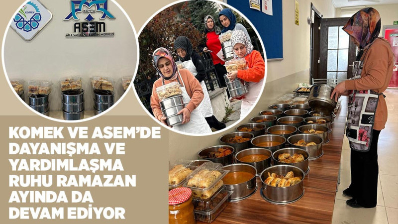 KOMEK'te iftar bilinci etkinliğiyle kursiyerler, ihtiyaç sahiplerine iftar yemeği ulaştırıyor