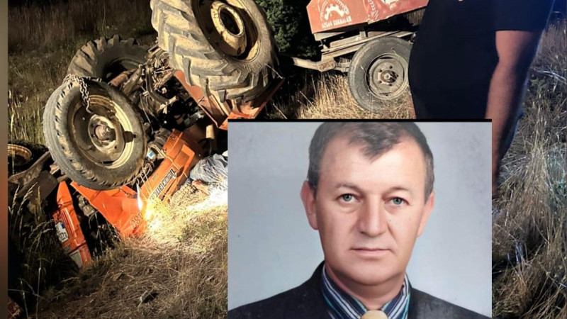 Acı kazada devrilen traktörün altında kalarak can verdi