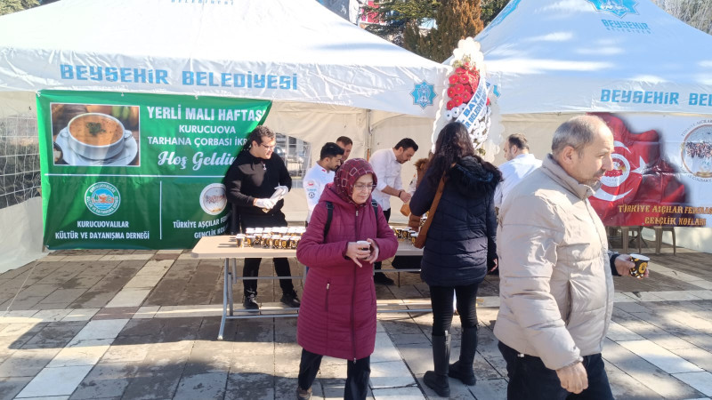 Beyşehir'de yerli malı haftasında yöresel lezzet ikramı