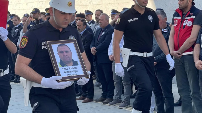 Kalbine yenik düşen Beyşehirli polis memuruna son görev