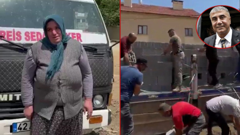  Beyşehir’de evi yanan kadına Sedat Peker’den jest