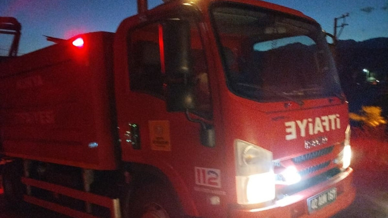Çıktığı ağaçta mahsur kalan kediyi itfaiye kurtardı