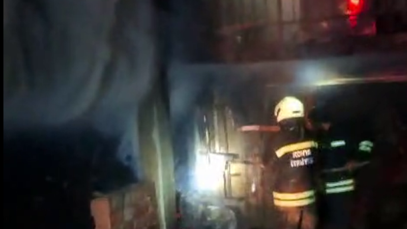 Beyşehir’de korkutan ev yangını